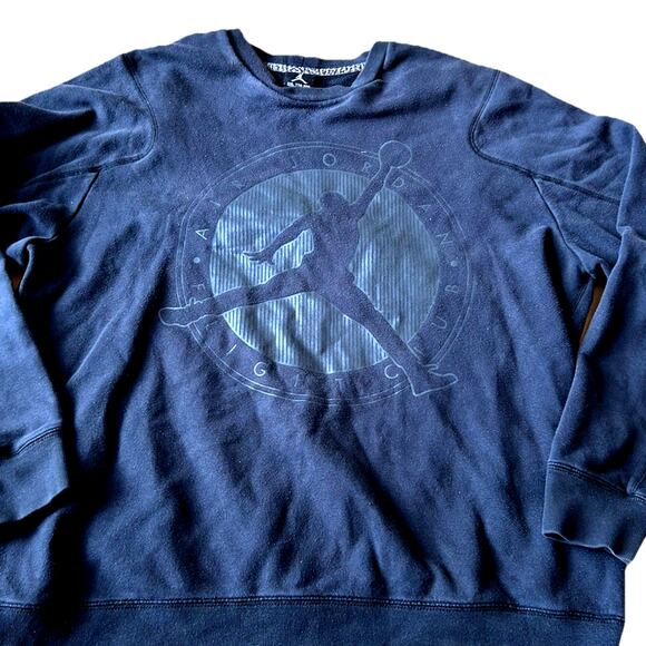 VTG AIR Jordan Nike XXL Sweat Shirt Flight Club Logo 2XL TTG Gym Skater Punk Y2K - Picture 2 of 8